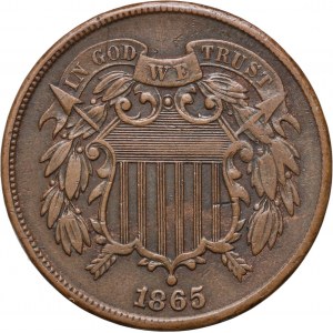 Spojené státy americké, 2 centů 1865, Philadelphia