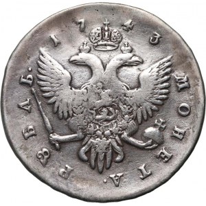 Russland, Elisabeth I., Rubel 1743 СПБ, St. Petersburg