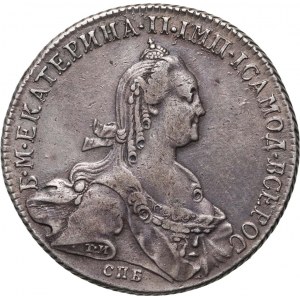 Rusko, Kateřina II., rubl 1774 СПБ ФЛ, Petrohrad