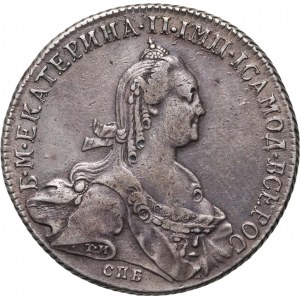 Rusko, Katarína II, rubľ 1774 СПБ ФЛ, Petrohrad