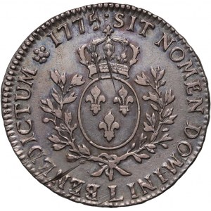 France, Louis XVI, Écu 1775 L, Bayonne