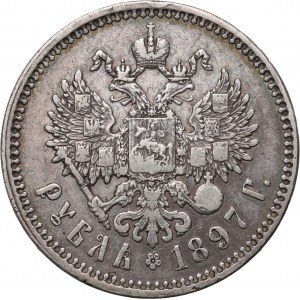 Russland, Nikolaus II., Rubel 1897 (★★), Brüssel