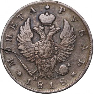 Russland, Alexander I., Rubel 1818 СПБ ПС, St. Petersburg