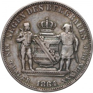 Germany, Saxony, Johann, Thaler 1864 B, Dresden