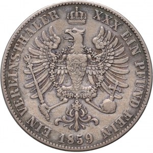 Německo, Prusko, Friedrich Wilhelm IV, tolar 1859 A, Berlín