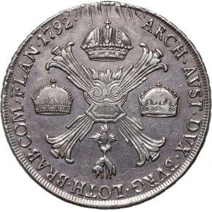Rakousko, František II., tolar 1792 M, Milán