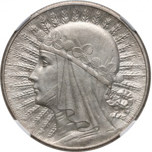 II RP, 10 złotych 1932, Londyn, Głowa Kobiety