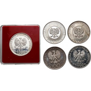 PRL, zestaw 5 monet kolekcjonerskich