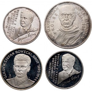 III RP, sada 4 zberateľských mincí - Kolbe, Torwid a 2x Korfanty
