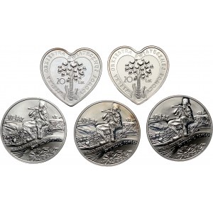 The Third Republic, a set of 5 PLN 10 coins - 3x GOCC 2003 and 2x GOCC 2012