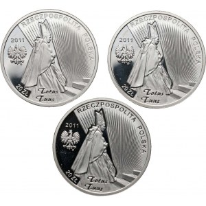III RP, zestaw 3 monet 20 zł 2011, Beatyfikacja Jana Pawła II
