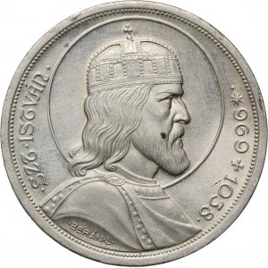 Maďarsko, 5 pengo 1938, Svatý Štěpán