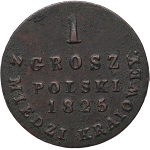 Congress Kingdom, Alexander I, domestic copper penny 1825 IB, Warsaw