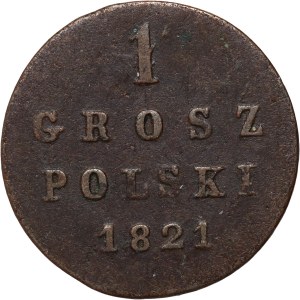 Kongresové kráľovstvo, Alexander I, 1 Polish grosz 1821 IB, Warsaw