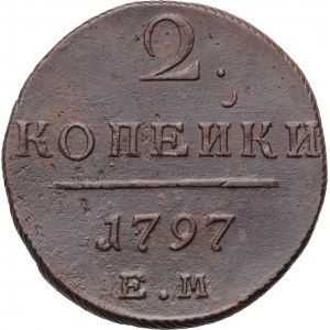 Russia, Paul I, 2 Kopecks 1797 EM, Ekaterinburg