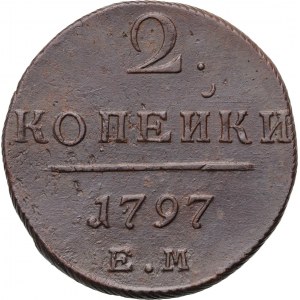 Rusko, Pavel I., 2 kopějky 1797 EM, Jekatěrinburg