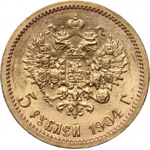 Russia, Nicholas II, 5 Roubles 1904 (АР), St. Petersburg