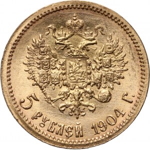 Russia, Nicholas II, 5 Roubles 1904 (АР), St. Petersburg