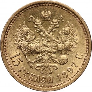 Russland, Nikolaus II., 15 Rubel 1897 (АГ), St. Petersburg