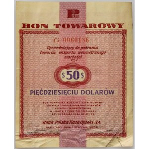 PRL, 50-Dollar-Gutschein, Pekao, 1.01.1960, Serie Ci