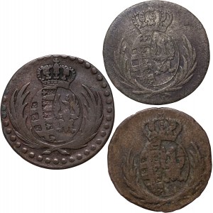 Duchy of Warsaw, Frederick Augustus I, set of 3 coins from 1811-1813