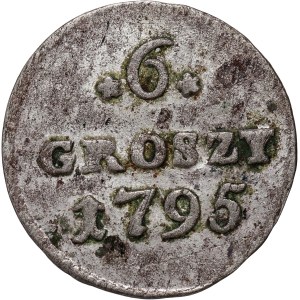 Stanislaw August Poniatowski, 6 groszy 1795, Varšava