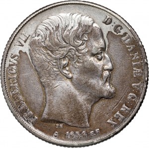 Dänemark, Friedrich VII, 2 rigsdaler 1854 FF, Altona