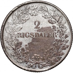 Dänemark, Friedrich VII, 2 rigsdaler 1854 FF, Altona