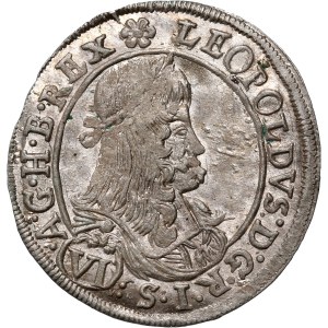 Österreich, Leopold I., 6 krajcars 1674 IAN, Graz