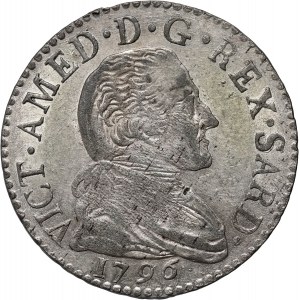 Itálie, Sardinie, Victor Amadeus III, 20 soldi 1796