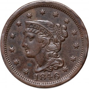 Vereinigte Staaten von Amerika, cent 1846, Geflochtenes Haar, Philadelphia