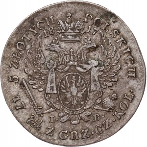 Congress Kingdom, Alexander I, 5 gold 1817 IB, Warsaw
