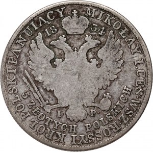 Congress Kingdom, Nicholas I, 5 gold 1834 IP, Warsaw