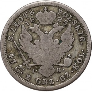 Kongresové království, Alexander I, 2 zloty 1825 IB, Varšava