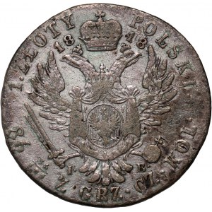 Congress Kingdom, Alexander I, 1 zloty 1818 IB, Warsaw