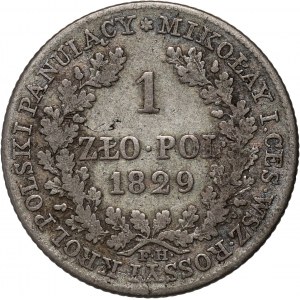 Kongresové kráľovstvo, Mikuláš I., 1 zloty 1829 FH, Varšava