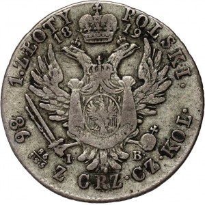 Kongresové kráľovstvo, Alexander I, 1 zloty 1819 IB, Varšava