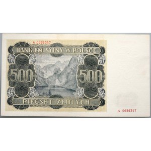 Allgemeiner Staat, 500 Zloty 1.03.1940, Serie A