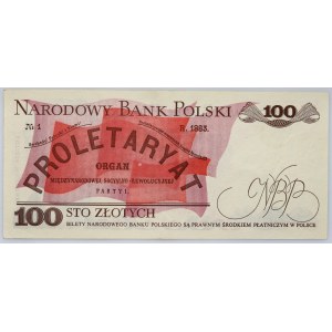 PRL, 100 Zloty 1.12.1988, Serie NP, Druckfehler