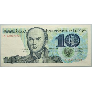 PRL, 10 zloty 1.06.1982 series A