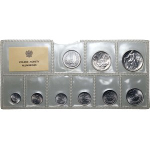 PRL, zestaw monet obiegowych w oryginalnej zgrzewce