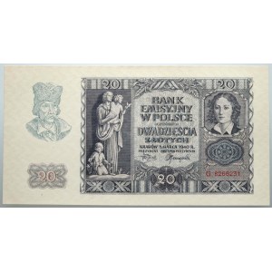 Generalna Gubernia, 20 złotych 1.03.1940, seria G
