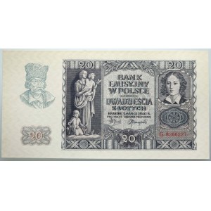 Allgemeine Regierung, 20 Zloty 1.03.1940, Serie G