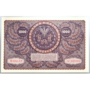 II RP, 1000 polnische Mark 23.08.1919, 3. Serie AH