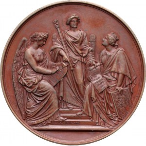 Belgium, Leopold II, medal 1869, Music festival in Brussels