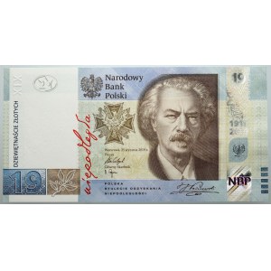 Third Republic, 19 gold 2019, PWPW 100th anniversary, Ignacy Paderewski RP series