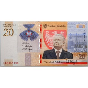 III RP, 20 złotych 2021, Lech Kaczyński Warto Być Polakiem, seria LK