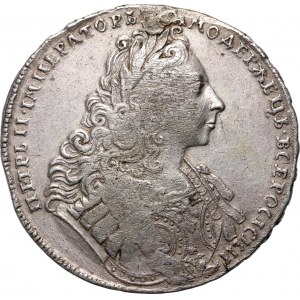 Rusko, Petr II, rubl 1729, Moskva, Kadaševský dvůr