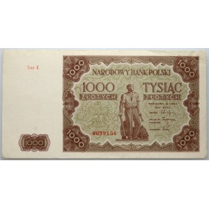 PRL, 1000 złotych 15.07.1947, seria K