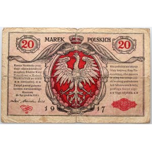 Generalne Gubernatorstwo, 20 marek polskich 9.12.1916, jenerał, seria A